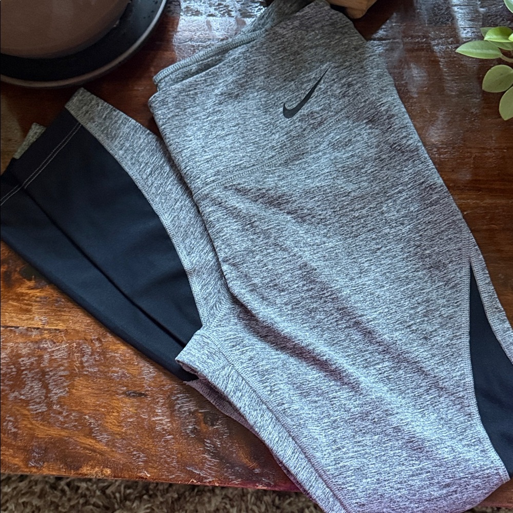 Nike women’s Gray and Black Dri Fit Leggings